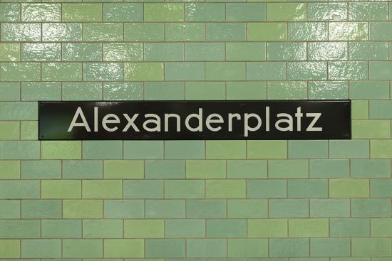 Banner U-Bahn-Schild Berlin Alexanderplatz als Textilbanner oder PVC-Banner