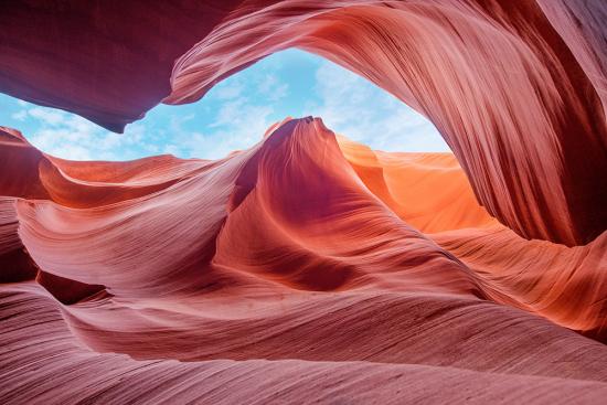 Banner die roten Steinformen des Antelope Canyon in den USA als Textilbanner oder PVC-Banner