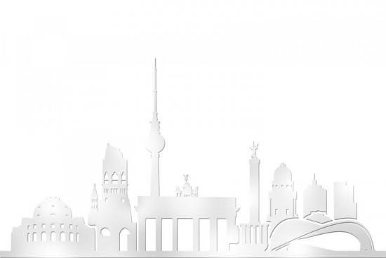 Banner Illustration der Berlin Skyline als Textilbanner oder PVC-Banner