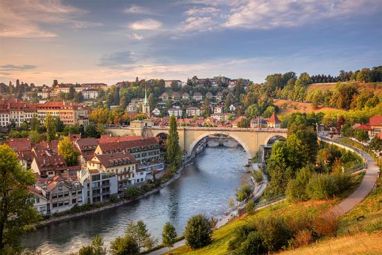 Banner Bern in der Schweiz in der Herbststimmung als Textilbanner oder PVC-Banner