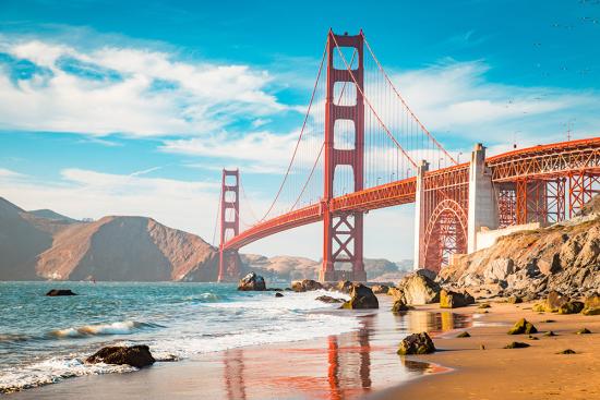 Banner Golden Gate Bridge in den USA als Textilbanner oder PVC-Banner für Hochzeiten, Schaufenster, Partys etc.