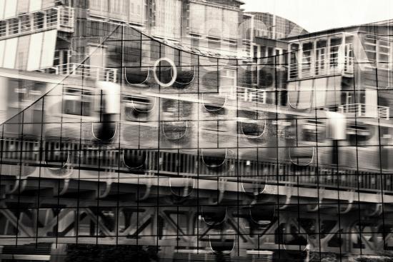 Banner mit einer Collage von Hamburg im urbanen Sepia-Look als Textilbanner oder PVC-Banner für Schaufenster, Hochzeiten etc.