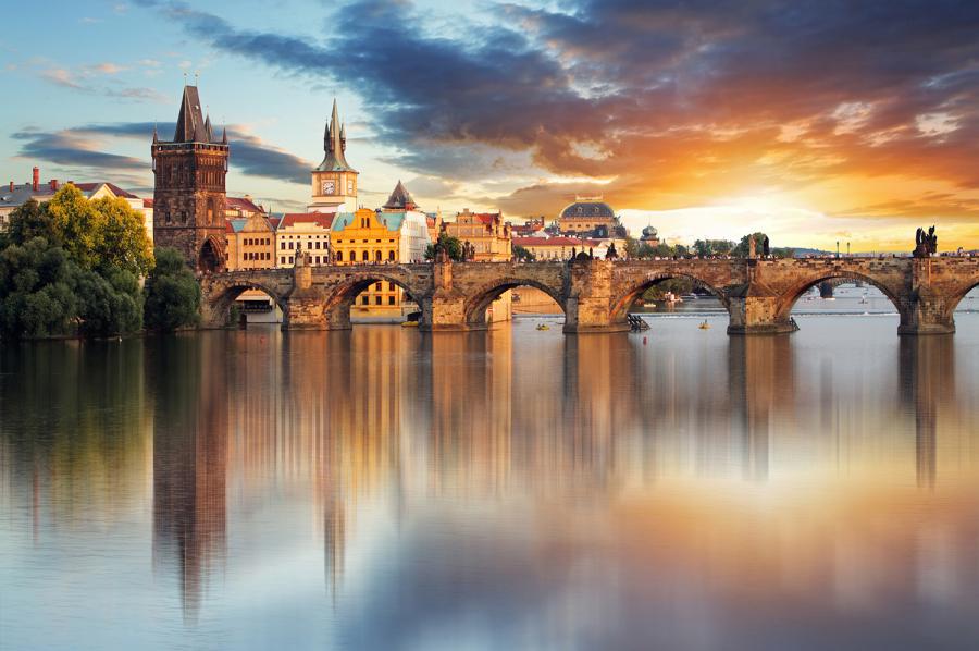 Banner Karlsbrücke in Prag als Textilbanner oder PVC-Banner