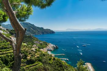 Banner Amalfi in Italien am Meer z.B. für Fotobox-Hintergründe auf Hochzeiten, Geburtstagen etc.