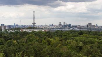 Banner Blick auf den Funkturm in Berlin als Textilbanner oder PVC-Banner