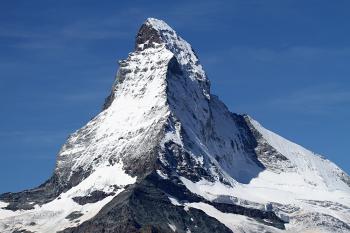 Banner Matterhorn in der Schweizer Alpen als Textilbanner oder PVC-Banner